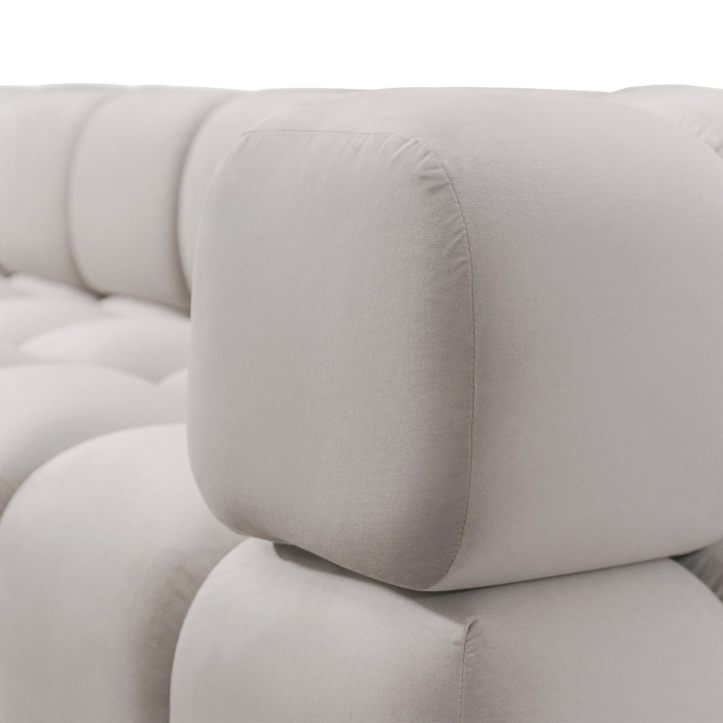 Corner sofa TONDO LC/RC 192 x 288 cm Bluvel 03 light gray