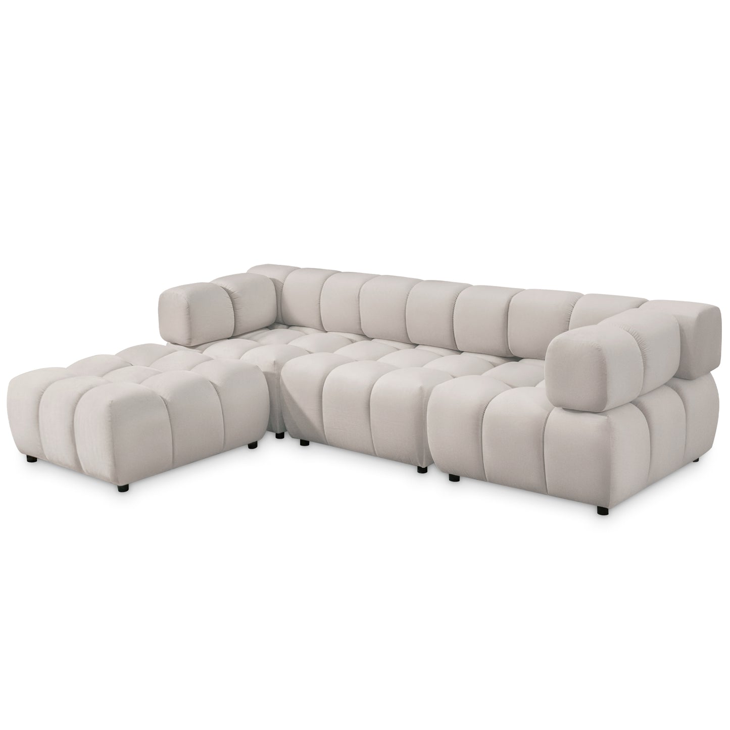 Corner sofa TONDO LC/RC 192 x 288 cm Bluvel 03 light gray