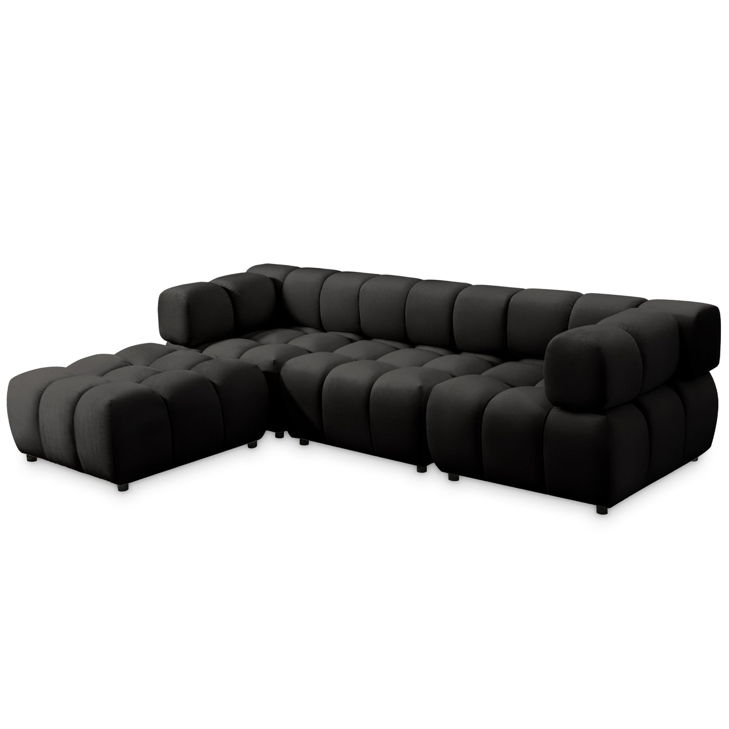 Corner Sofa TONDO LC/RC 192 x 288 cm Bluvel 19, black