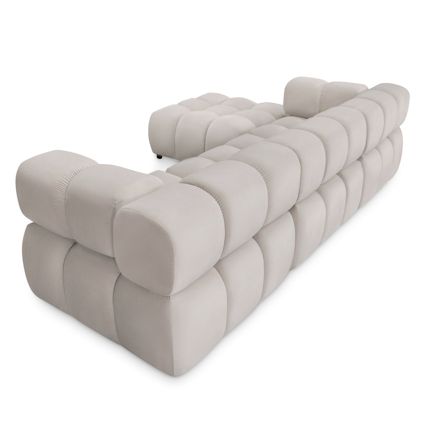 Corner sofa TONDO LC/RC 192 x 288 cm Bluvel 03 light gray